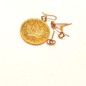 K24 コイン K18 ピアス